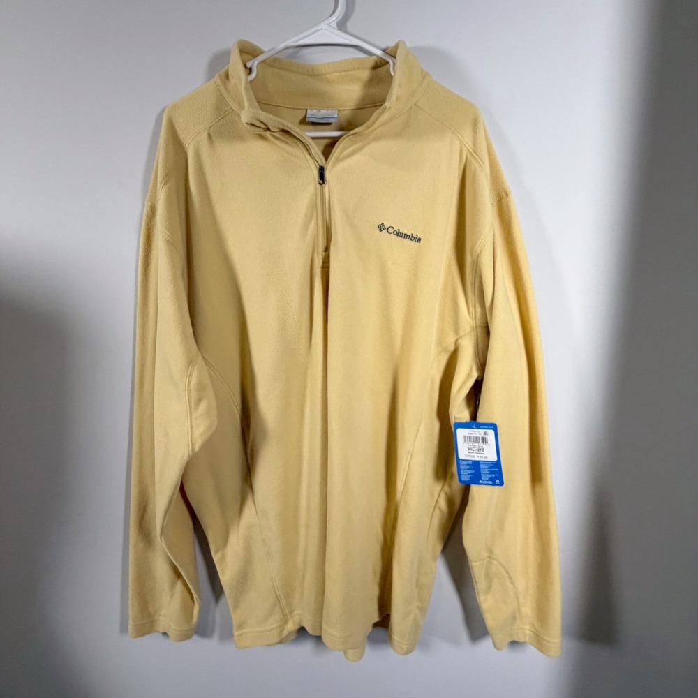 Columbia Pine Ridge XXL Yellow Fleece Pullover Regular Fit NWT Gorpcore Outdoor